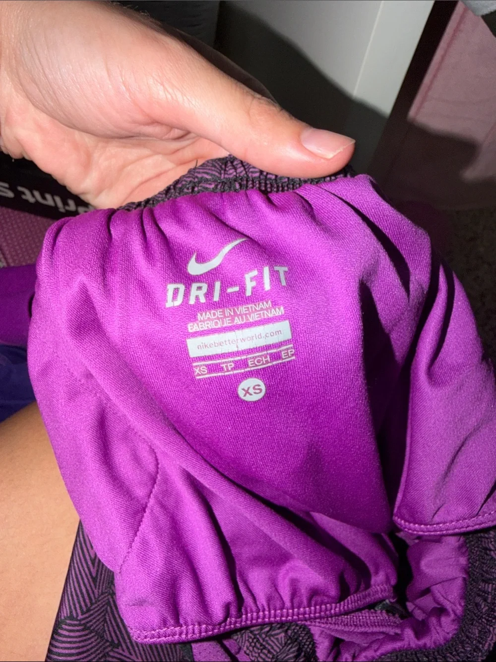 Nike Women's Purple Geometric Running Shorts